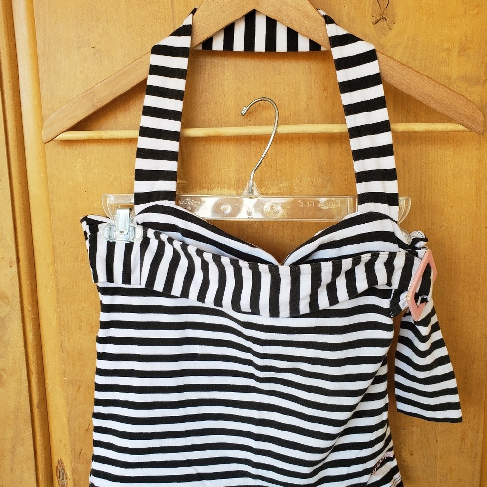 Volcom striped tube top tank